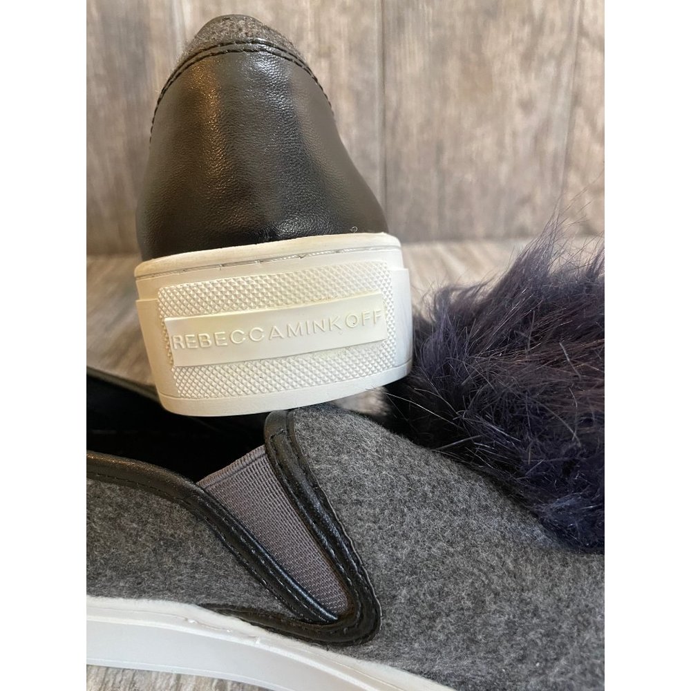 REBECCA MINKOFF Womens Sloane Slip On Pompom Fashion Platform Sneaker size 8.5 - Picture 2 of 12
